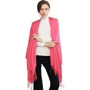 ⚡Women's Coral Pashmina Shawls Evening Dress Bridesmaid Winter Warm Long Scarf